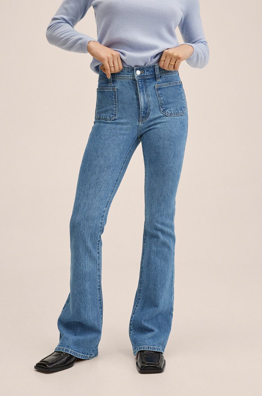 Mango jeansi femei, medium waist
