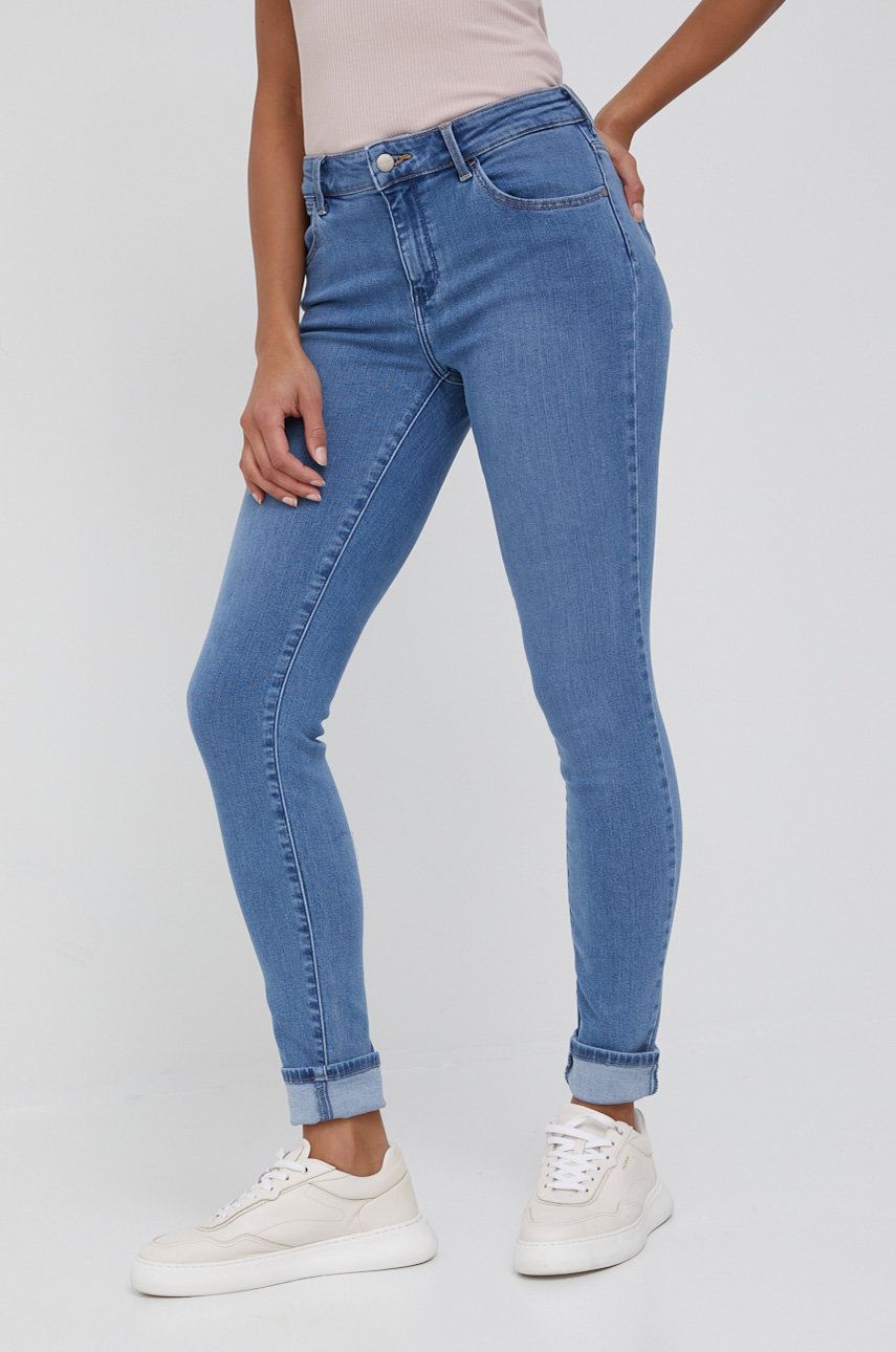 Wrangler jeansi Skinny Soft Marble femei, medium waist