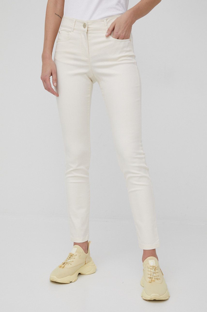 Pennyblack jeansi femei, culoarea bej, medium waist
