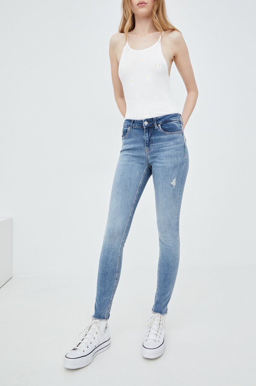 Vero Moda jeansi Peach femei , medium waist