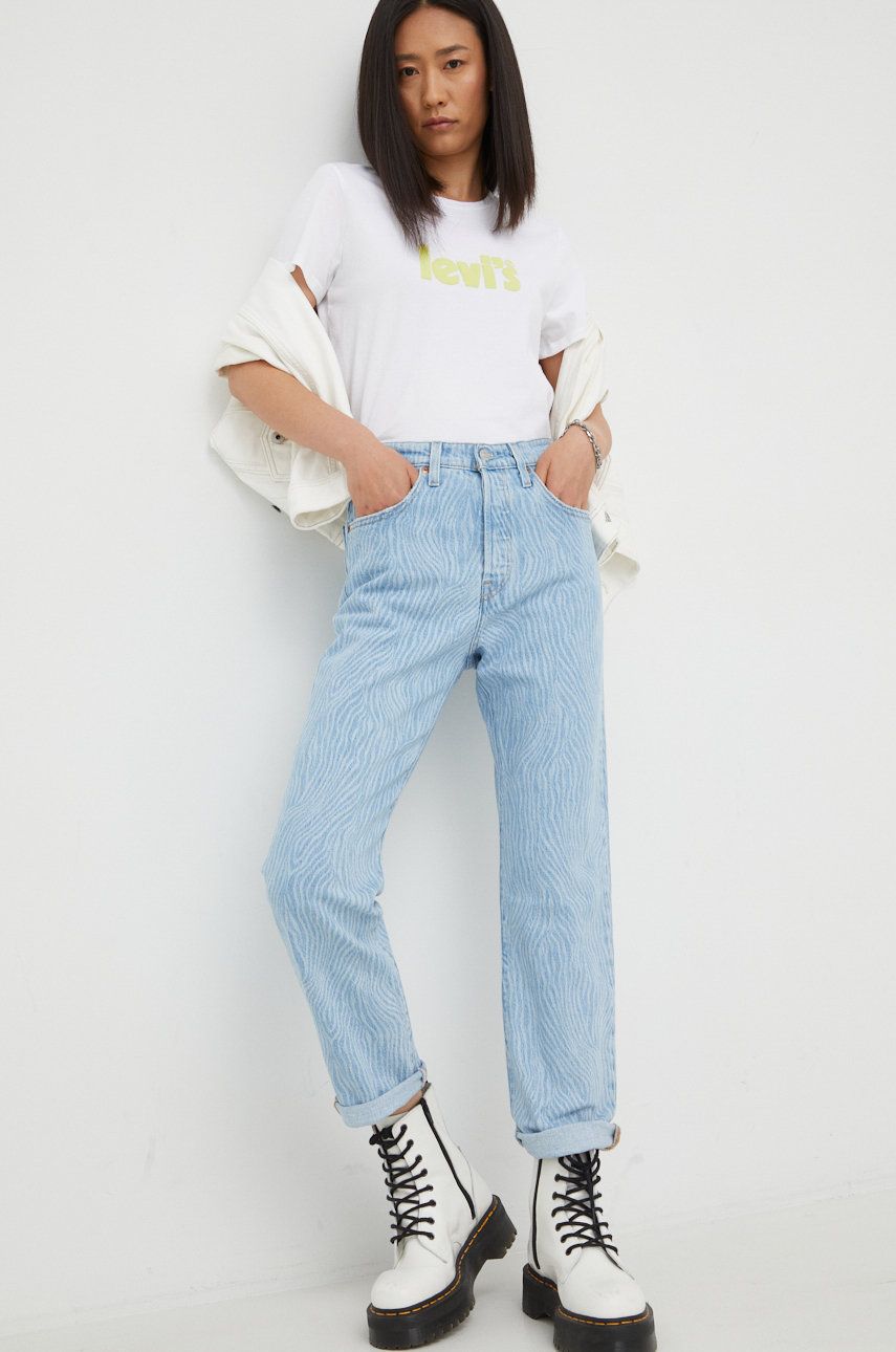 Levi’s jeansi 501 Crop femei , high waist