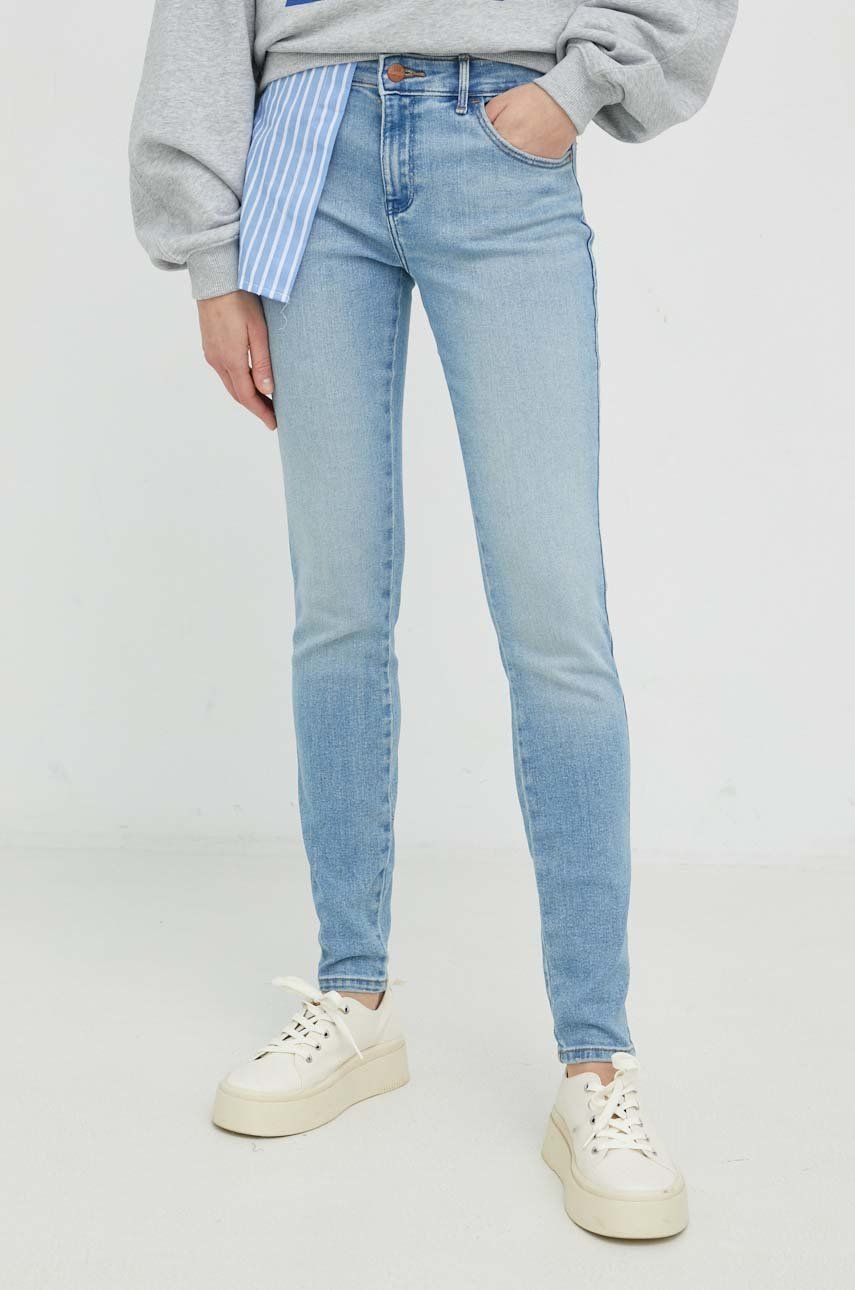 Wrangler jeansi Skinny White Noise femei , medium waist