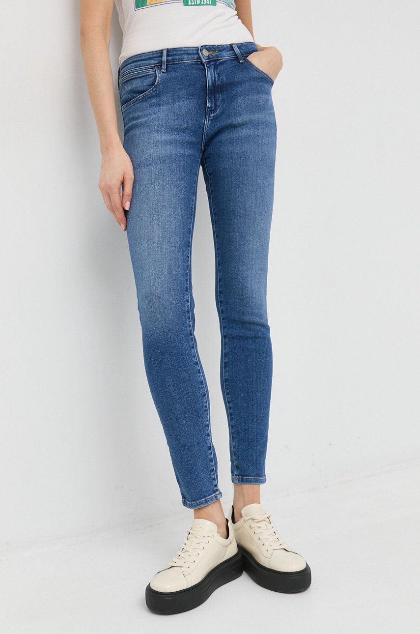 Wrangler jeansi Skinny 615 femei medium waist, damskie medium waist
