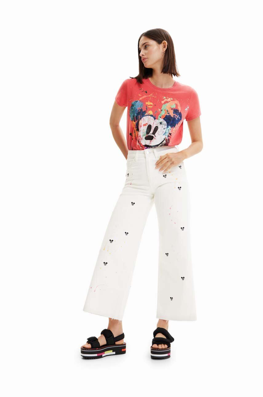 Desigual jeansi x Disney femei medium waist