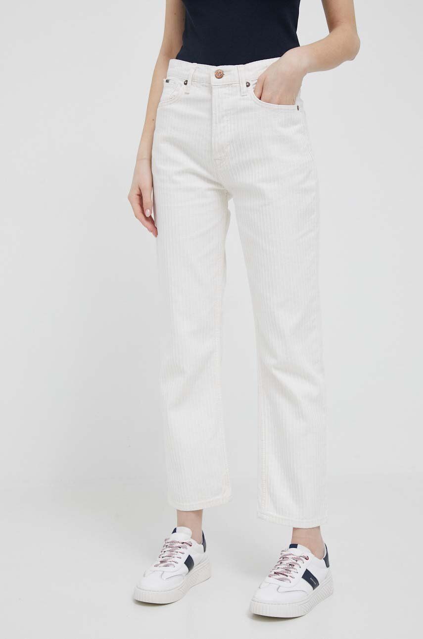 Pepe Jeans jeansi Celyn Stripe femei high waist