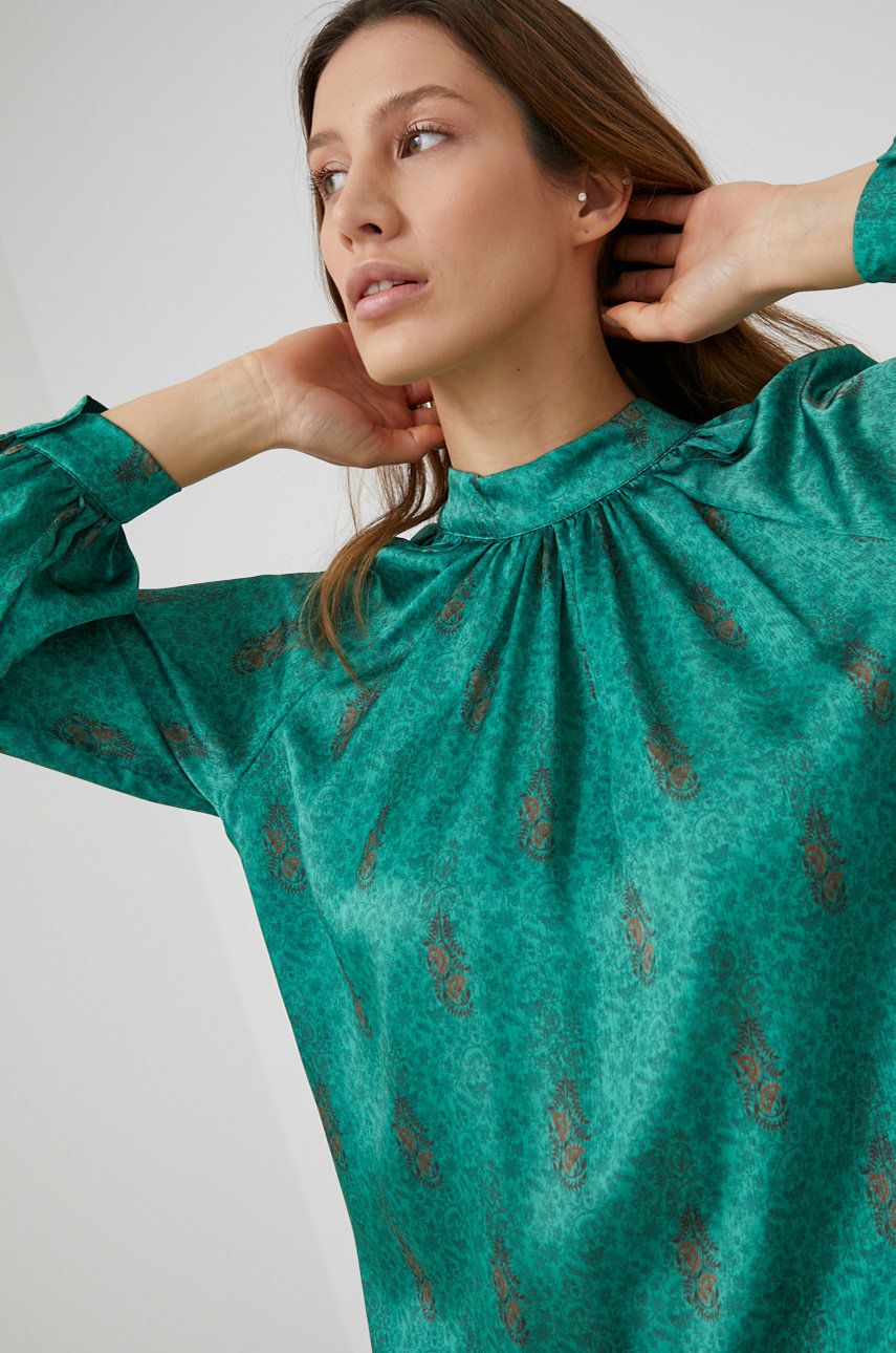 Answear Lab bluza femei, culoarea verde, modelator