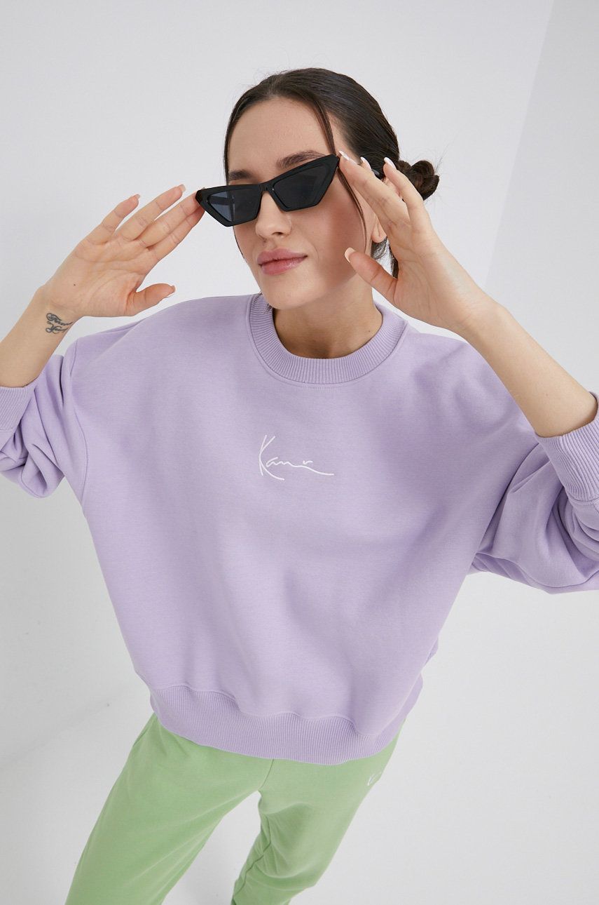 Karl Kani bluza femei, culoarea violet, cu imprimeu