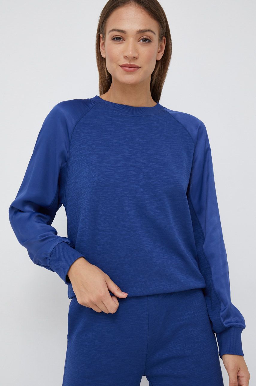 United Colors of Benetton bluza femei, culoarea albastru marin, neted