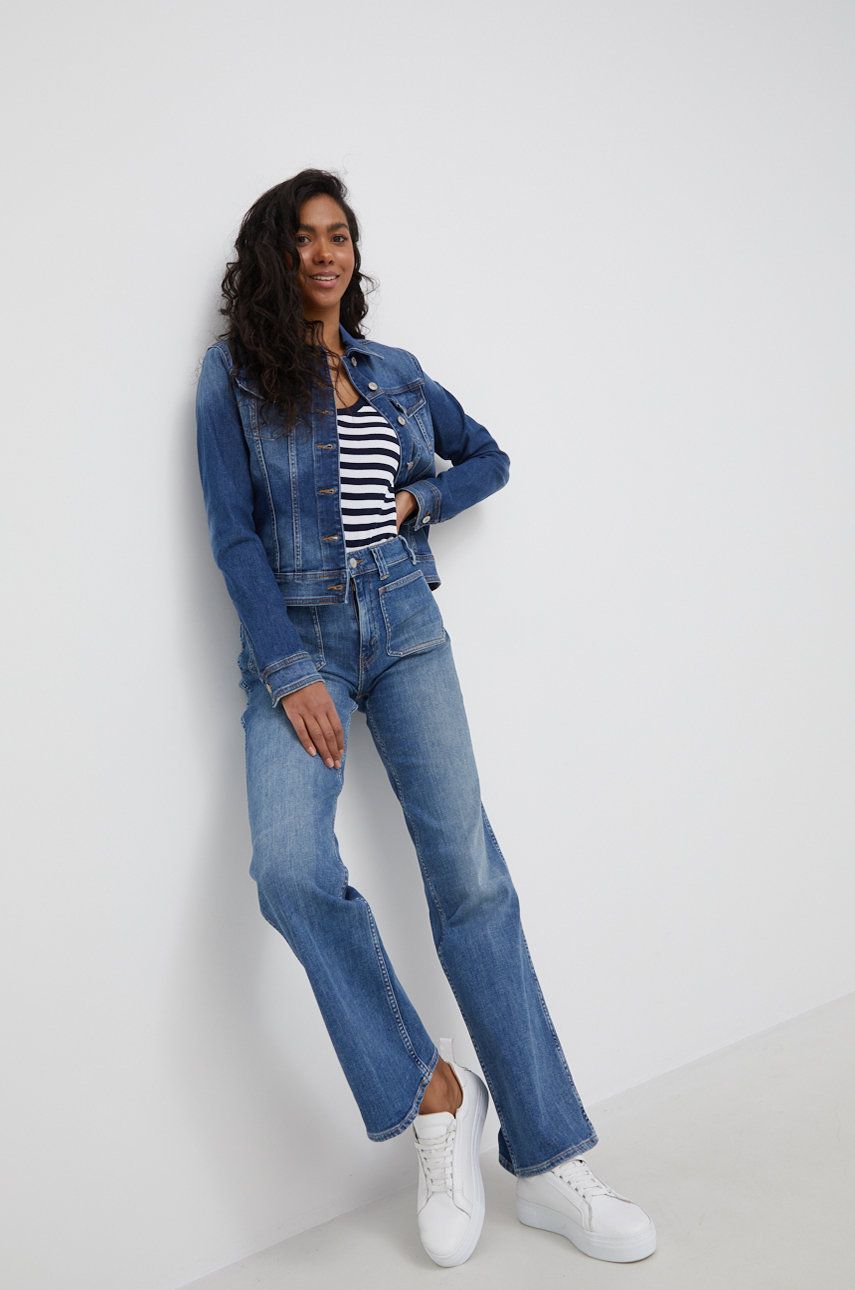 United Colors of Benetton geaca jeans femei, de tranzitie