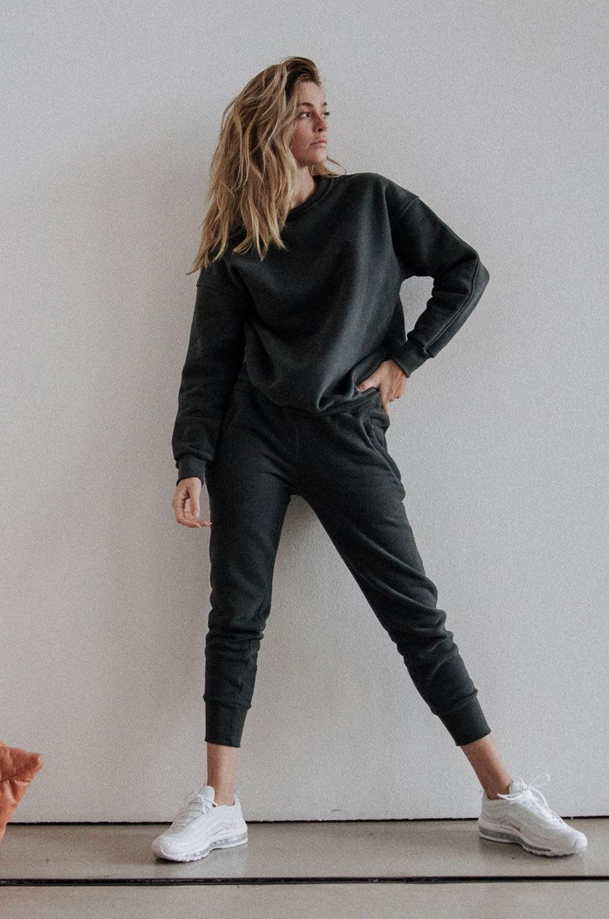 MUUV Pantaloni Soft Touch femei, culoarea gri, material neted