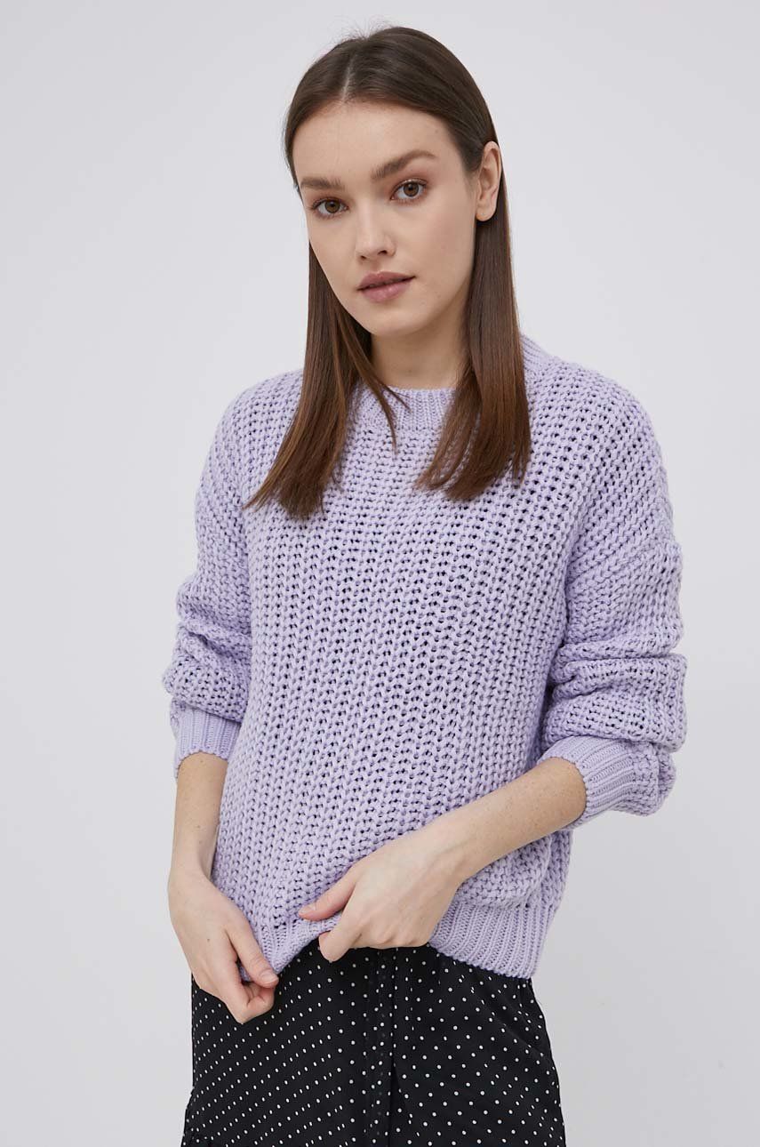 Noisy May pulover femei, culoarea violet, light