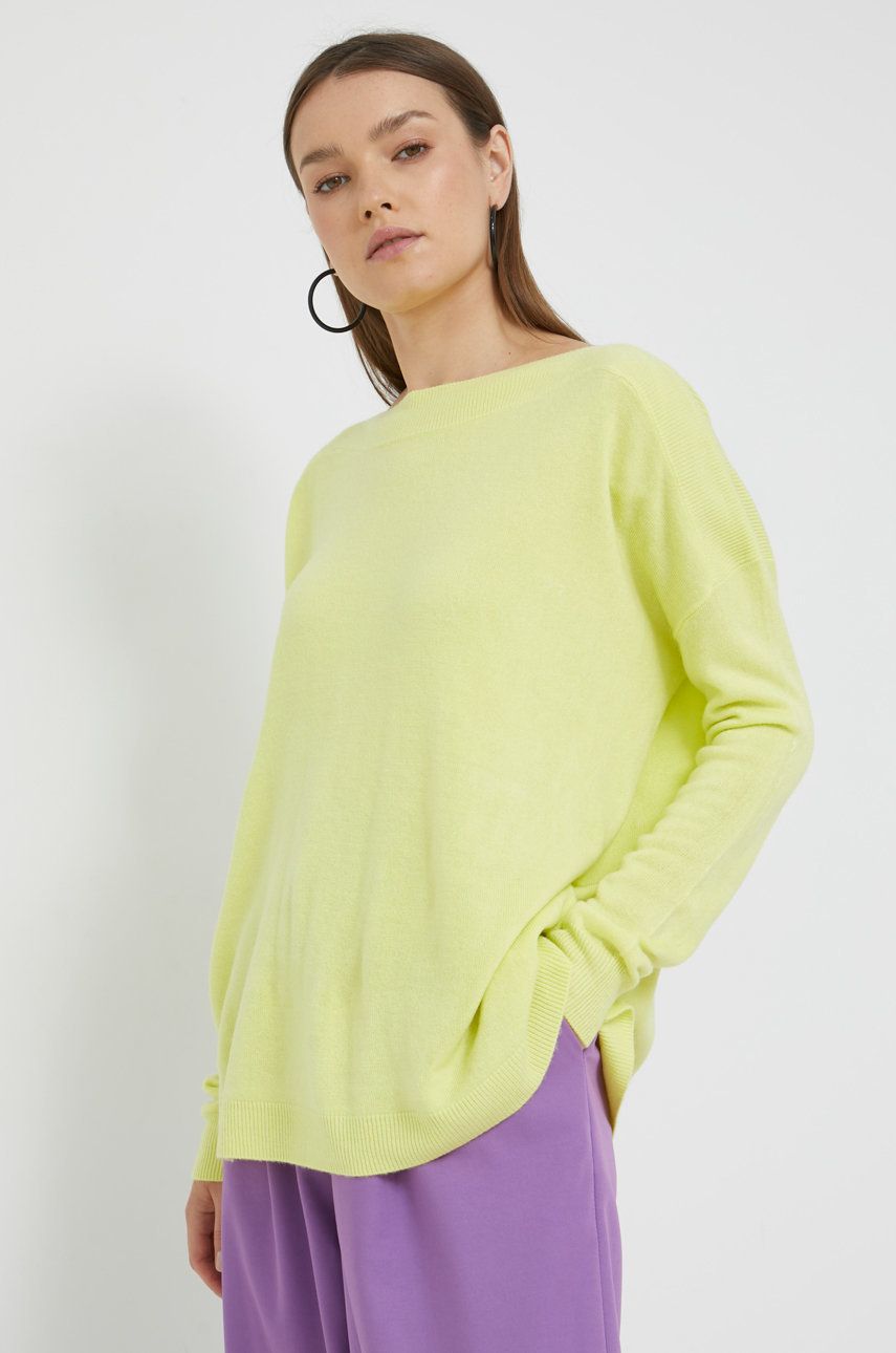 Only pulover femei, culoarea verde, light