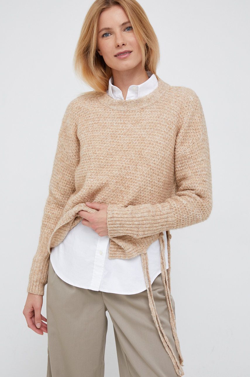 Pennyblack pulover din amestec de lana femei, culoarea maro,