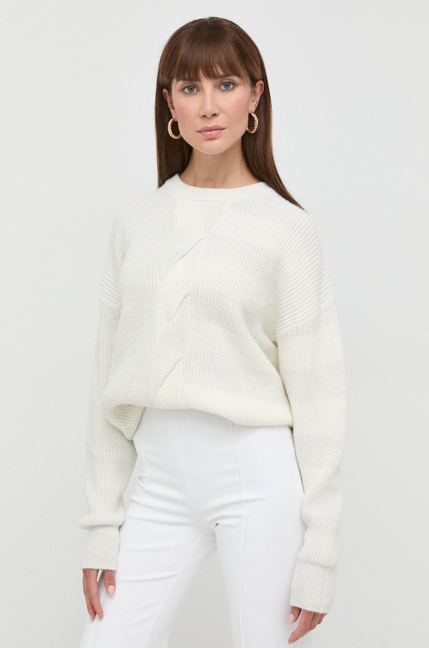 Silvian Heach pulover din amestec de lana femei, culoarea bej,