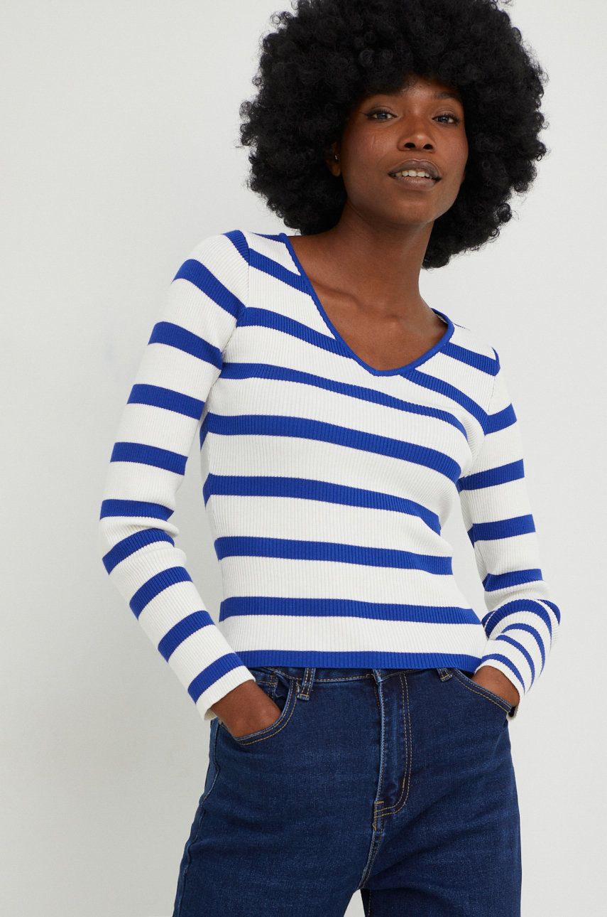 Answear Lab pulover femei, culoarea albastru marin, light