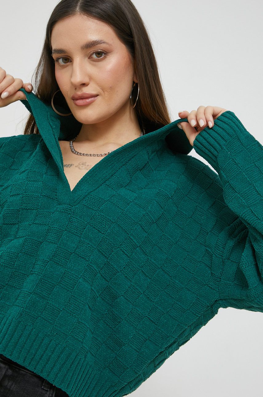 Abercrombie & Fitch pulover femei, culoarea verde,
