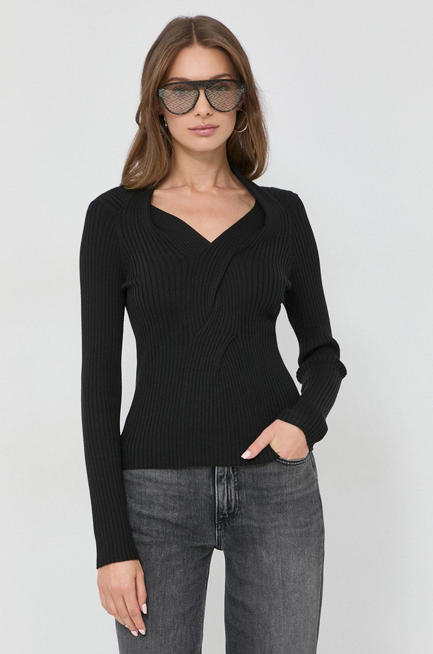 Miss Sixty pulover din amestec de lana femei, culoarea negru