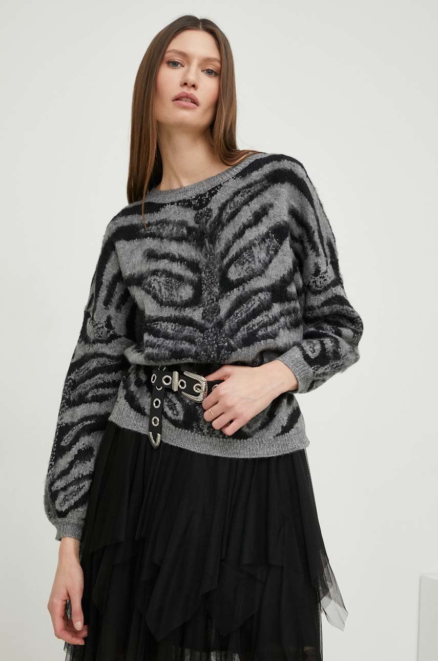 Answear Lab pulover de lana femei, culoarea gri, călduros