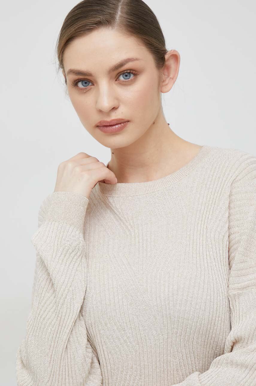 Sisley pulover femei, culoarea bej, light