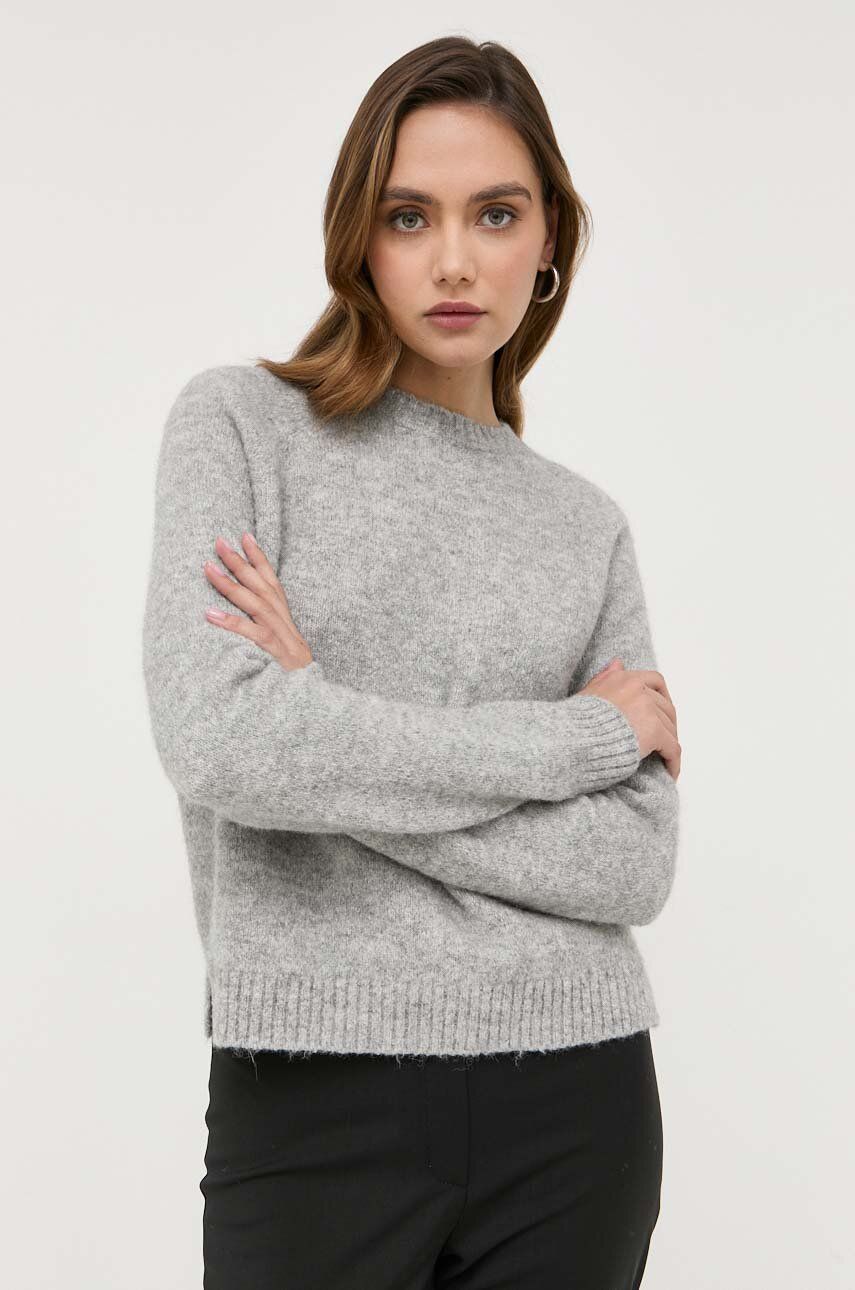BOSS pulover din amestec de lana femei, culoarea bej