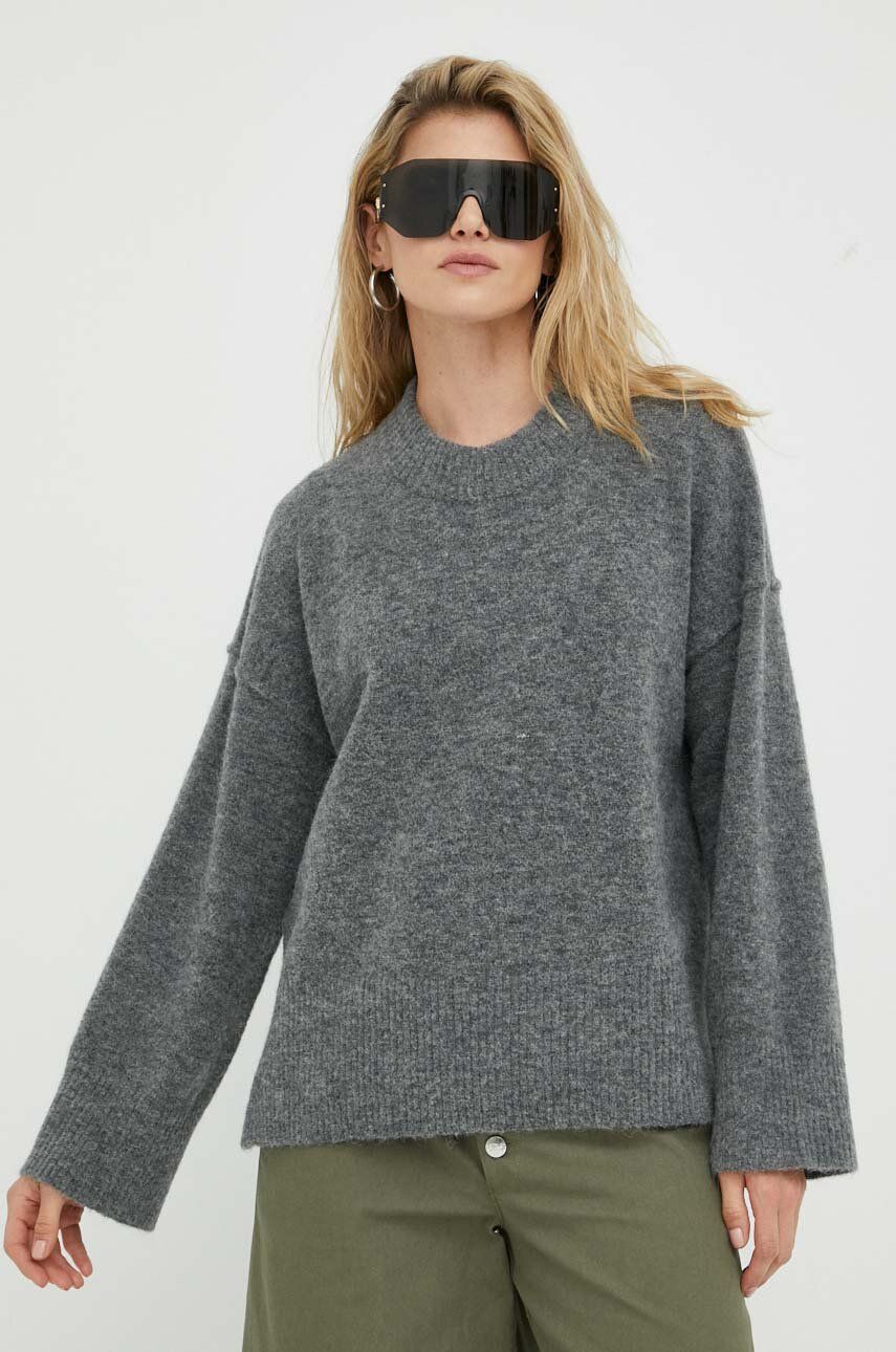 Day Birger et Mikkelsen pulover de lana femei, culoarea gri, călduros
