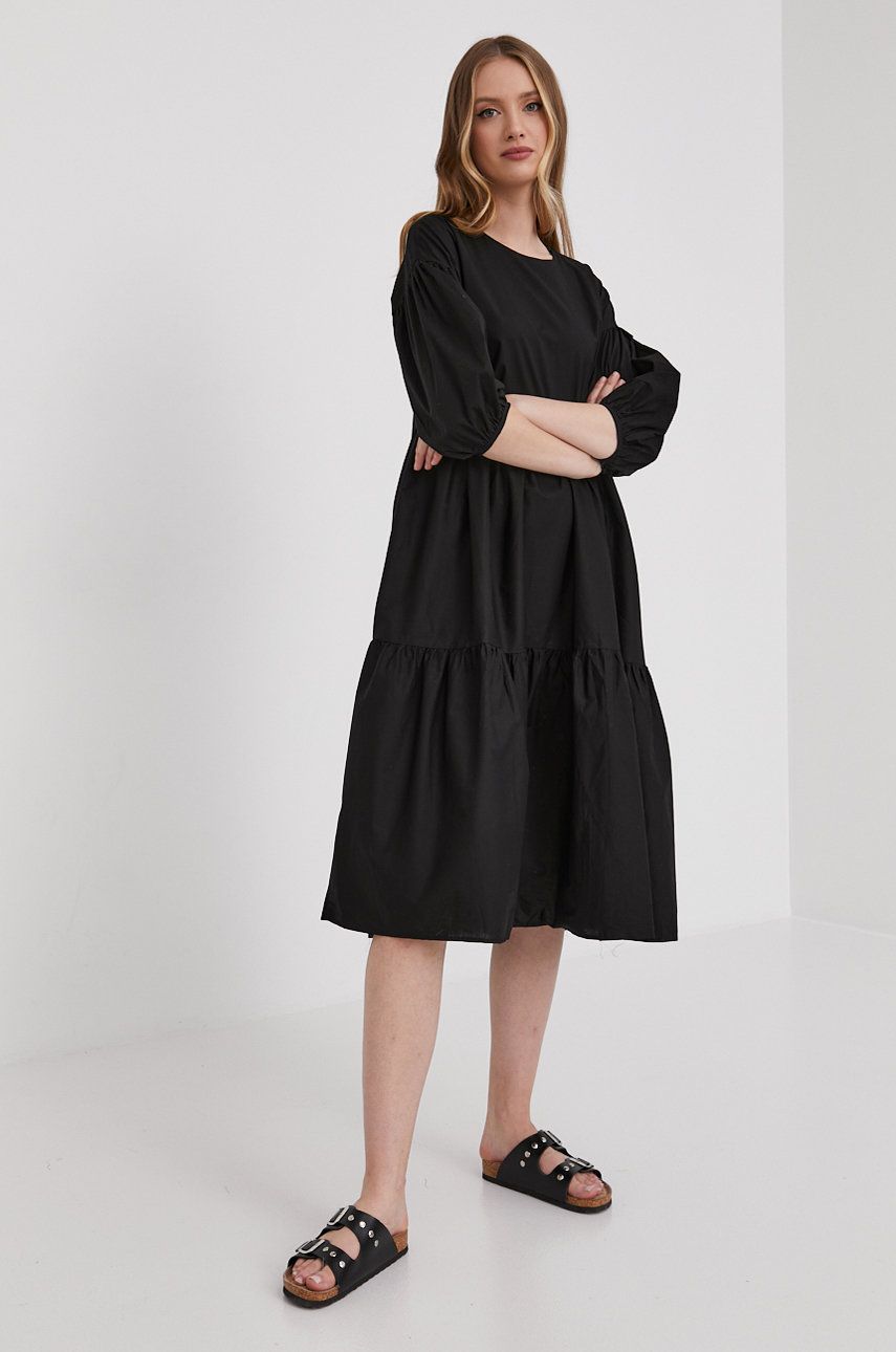 Answear Lab Rochie culoarea negru, mini, model drept