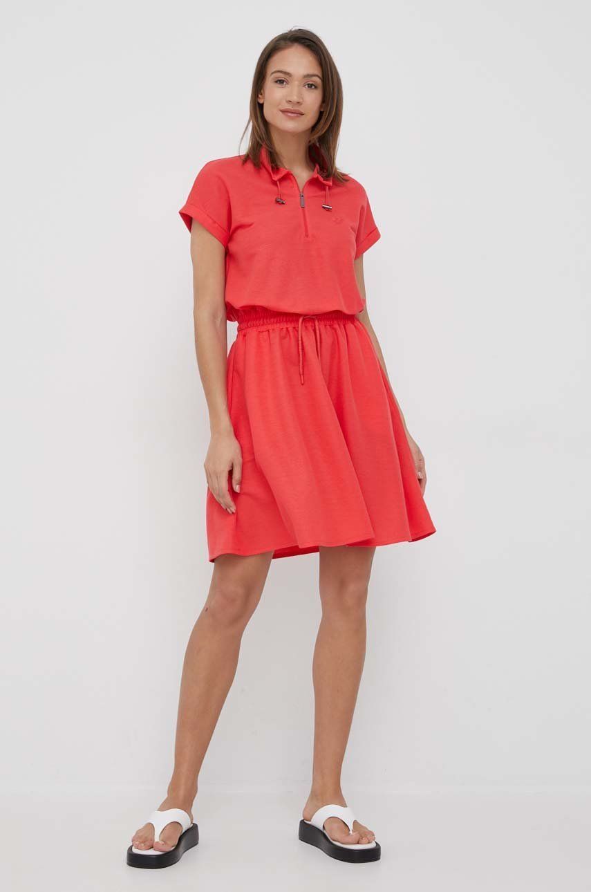 Emporio Armani rochie culoarea rosu, mini, evazati