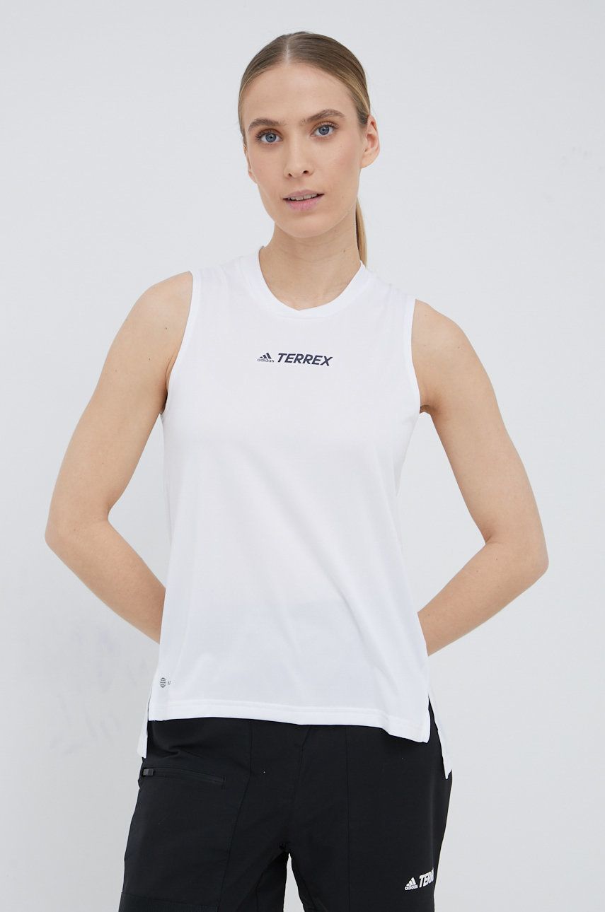 adidas TERREX top sport Multi femei, culoarea alb