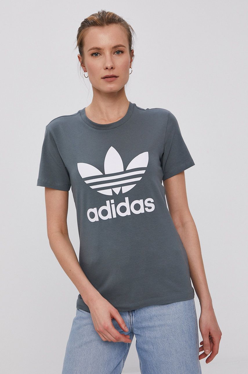 Adidas Originals Tricou femei, culoarea gri