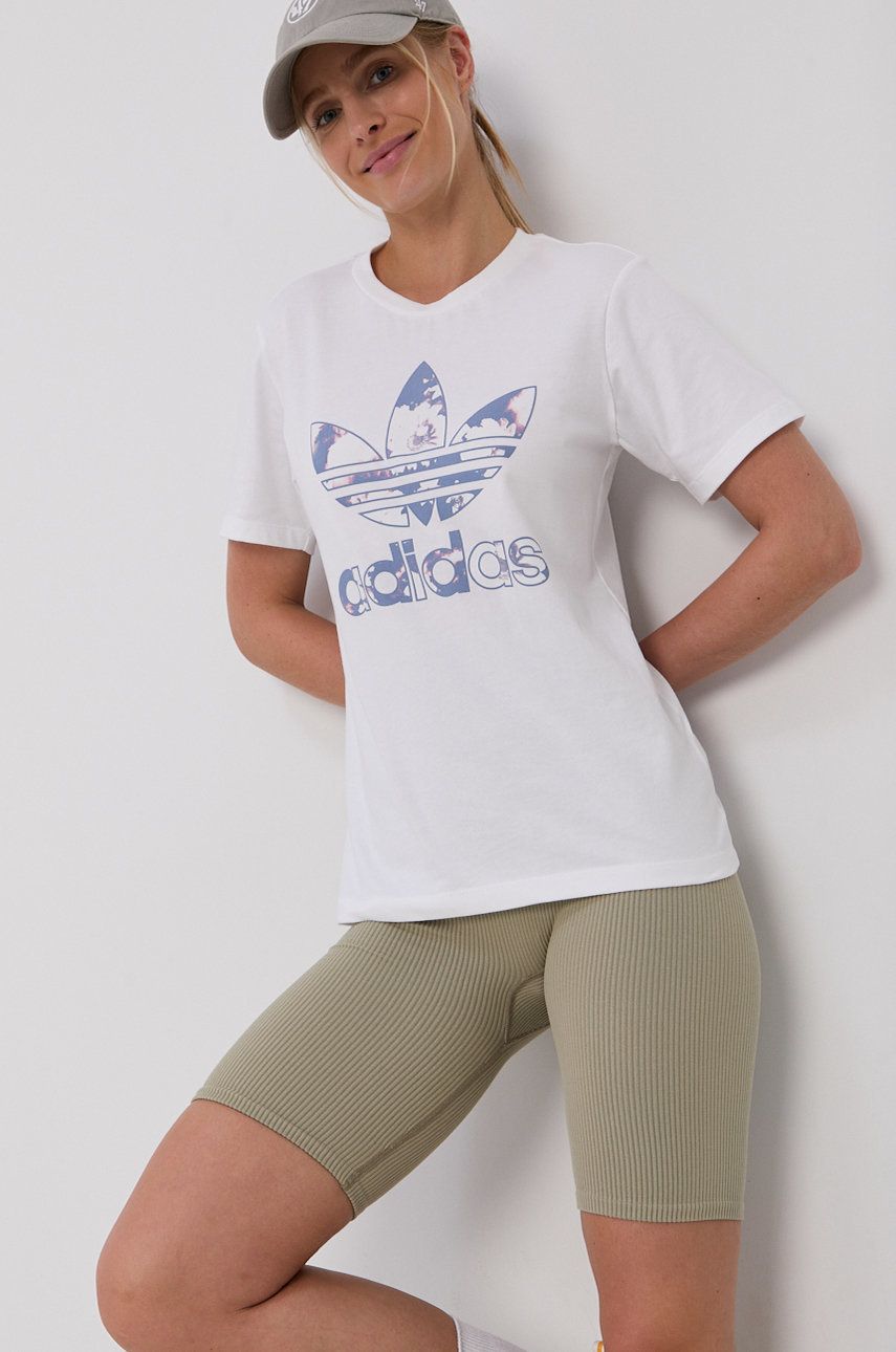 Adidas Originals Tricou din bumbac H20406 culoarea alb